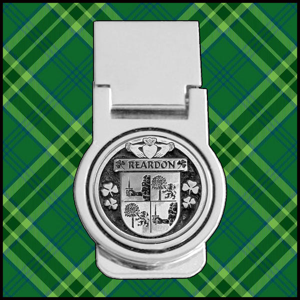 Reardon Irish Disk Coat of Arms Round Money Clip