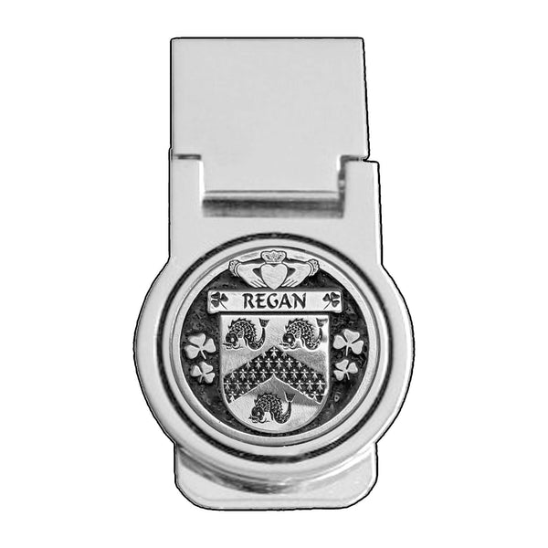 Regan Irish Disk Coat of Arms Round Money Clip
