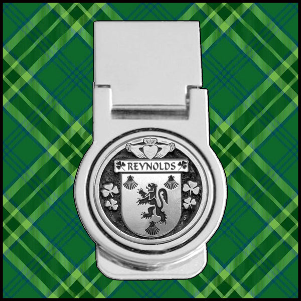 Reynolds Irish Disk Coat of Arms Round Money Clip