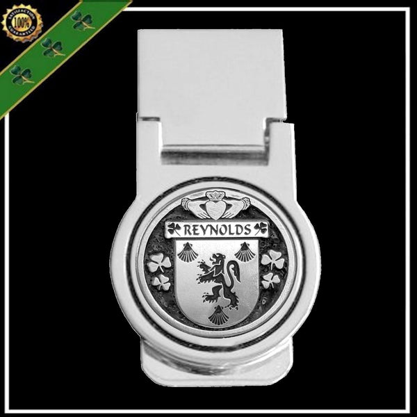 Reynolds Irish Disk Coat of Arms Round Money Clip