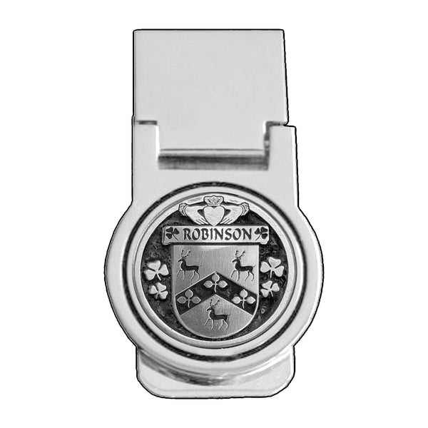 Robinson Irish Disk Coat of Arms Round Money Clip