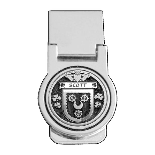 Scott Irish Disk Coat of Arms Round Money Clip