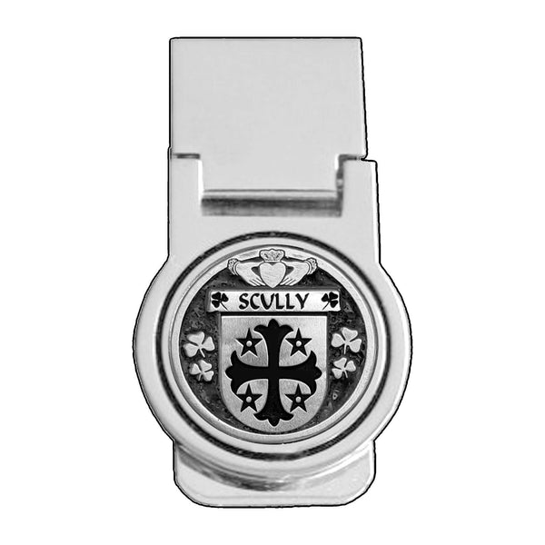 Scully Irish Disk Coat of Arms Round Money Clip