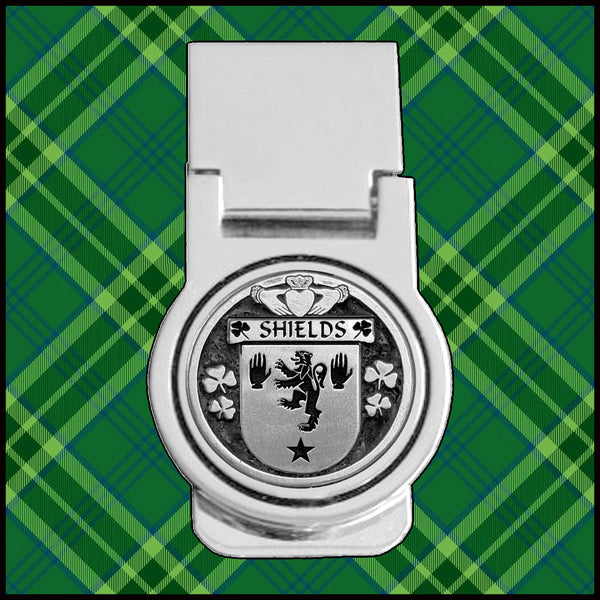 Shields Irish Disk Coat of Arms Round Money Clip