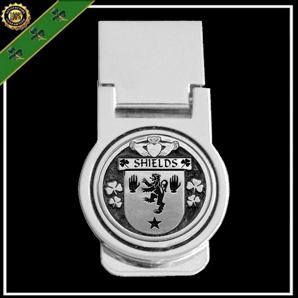 Shields Irish Disk Coat of Arms Round Money Clip
