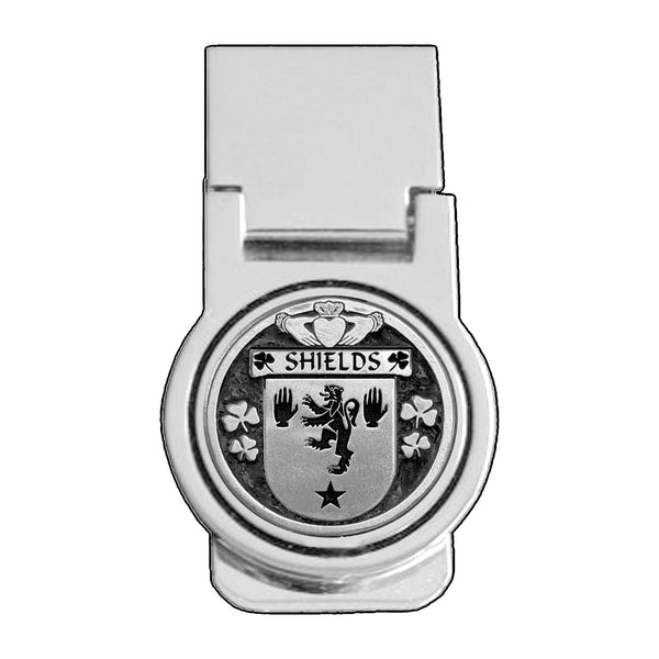 Shields Irish Disk Coat of Arms Round Money Clip