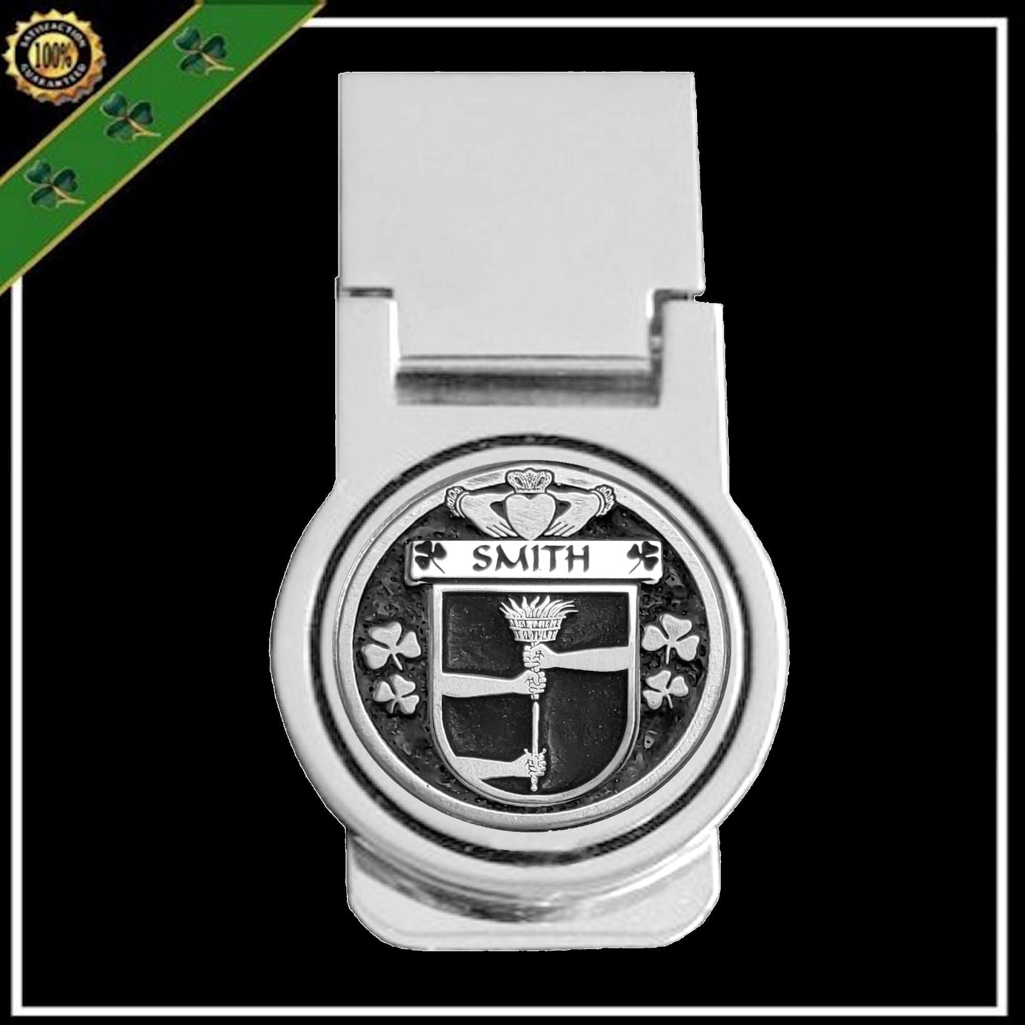 Smith Irish Disk Coat of Arms Round Money Clip