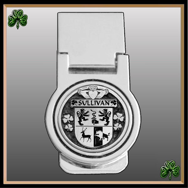 Sullivan Irish Disk Coat of Arms Round Money Clip