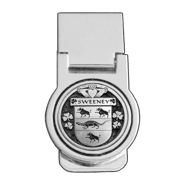 Sweeney Irish Disk Coat of Arms Round Money Clip