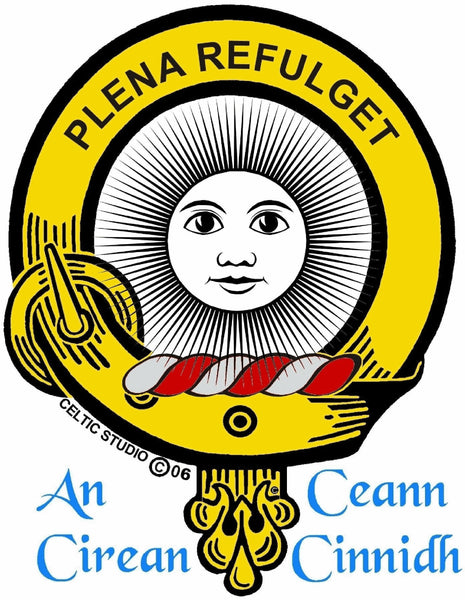 Pitcairn Clan Crest Badge Glass Beer Mug