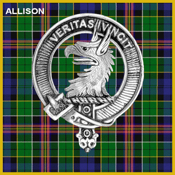 Allison 5oz Round Scottish Clan Crest Badge Stainless Steel Flask