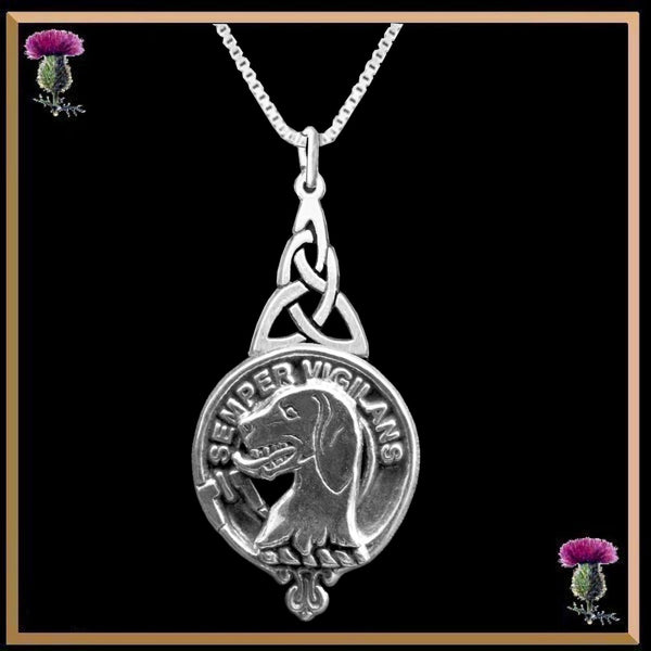 Wilson Clan Crest Interlace Drop Pendant