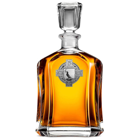 Sheehan Irish Dublin Coat of Arms Badge Decanter