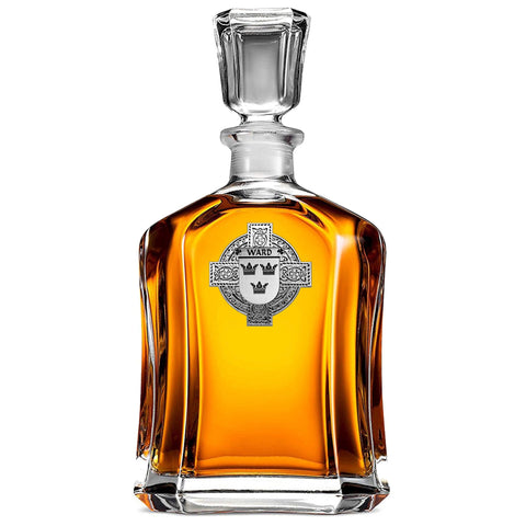 Ward Irish Dublin Coat of Arms Badge Decanter