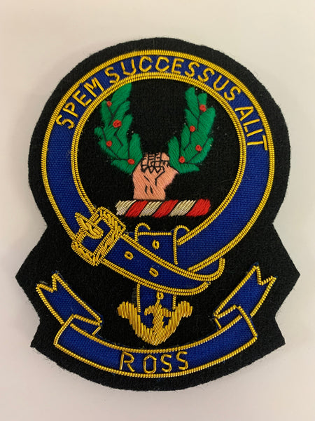 Ross Clan Embroidered Crest