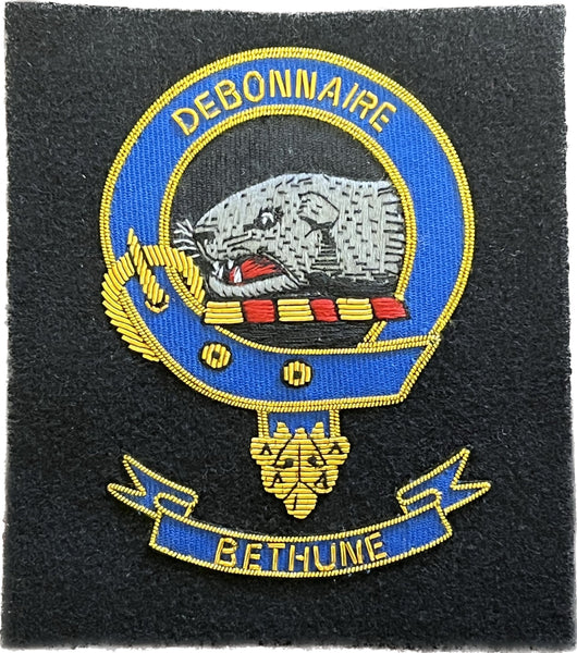 Bethune Scottish Clan Embroidered Crest