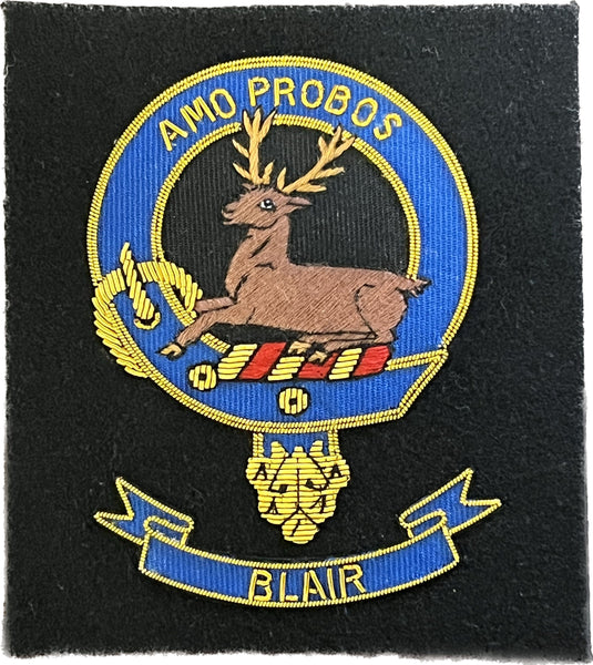 Blair Scottish Clan Embroidered Crest