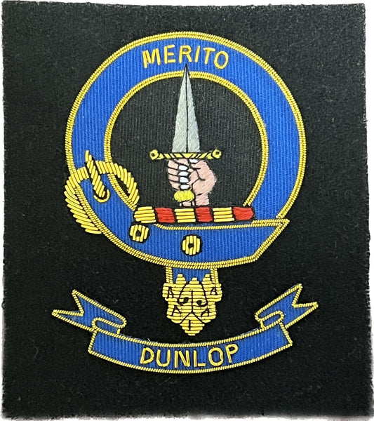 Dunlop Scottish Clan Embroidered Crest