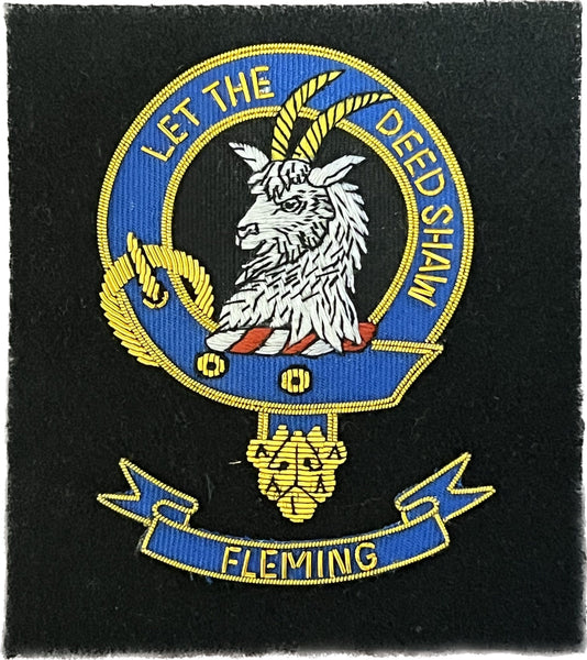 Fleming Scottish Clan Embroidered Crest