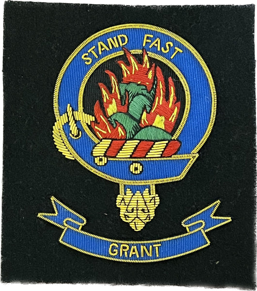 Grant Scottish Clan Embroidered Crest