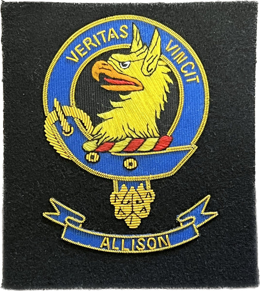 Allison Scottish Clan Embroidered Crest