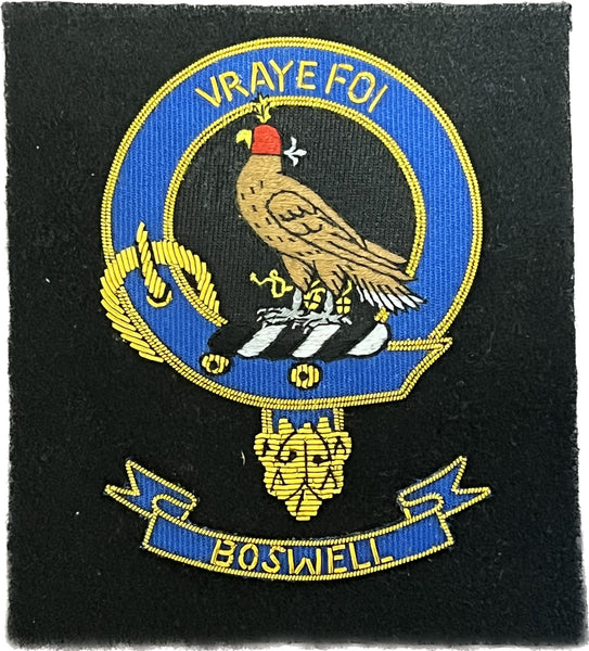 Boswell Scottish Clan Embroidered Crest