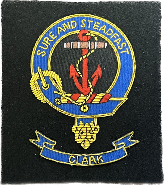 Clark Scottish Clan Embroidered Crest