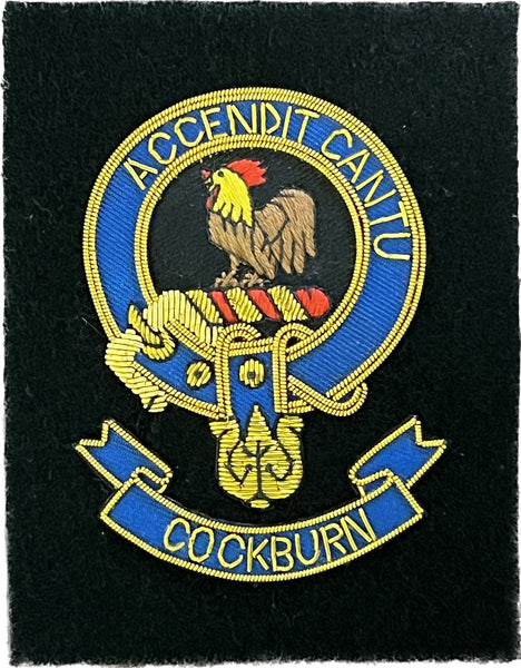 Cockburn Scottish Clan Embroidered Crest