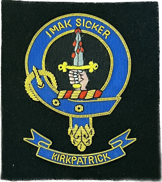 Kirkpatrick Scottish Clan Embroidered Crest