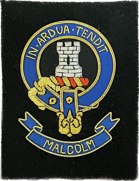 Malcolm Scottish Clan Embroidered Crest