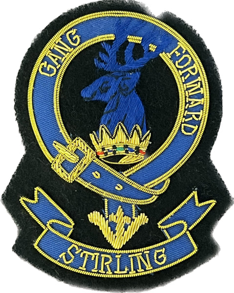 Stirling Scottish Clan Embroidered Crest