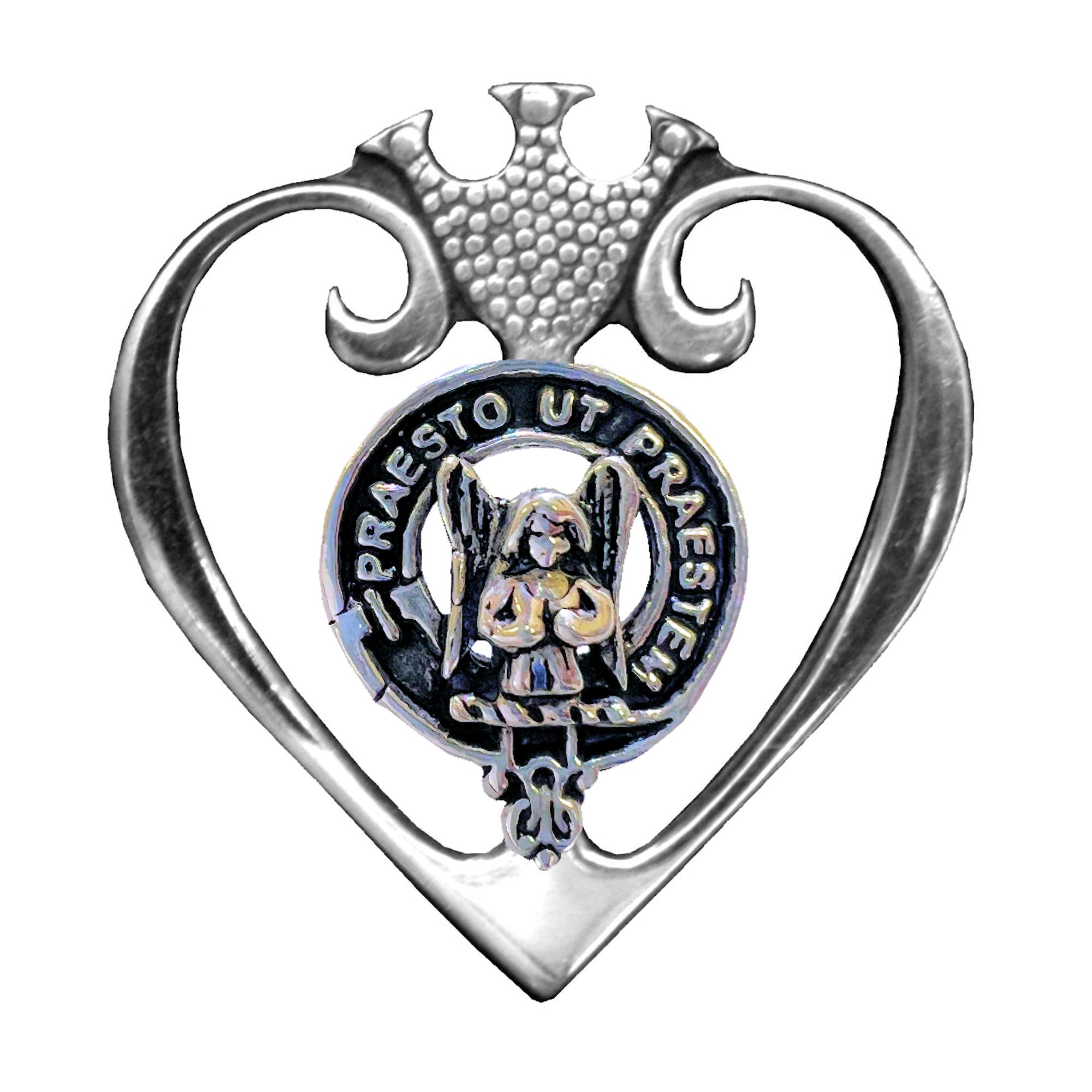 Preston Clan Crest Interlace Kilt Buckle, Scottish Badge order