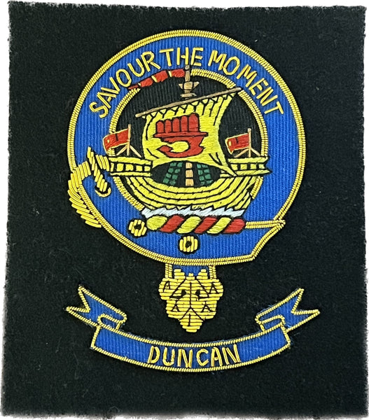Duncan (New) Scottish Clan Embroidered Crest