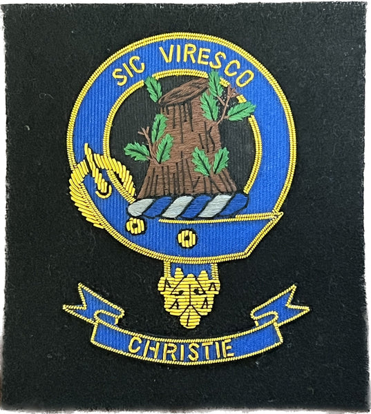 Christie Scottish Clan Embroidered Crest