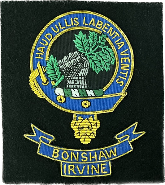 Irvine (Bonshaw) Scottish Clan Embroidered Crest