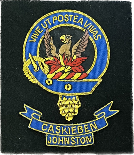 Johnston (Caskieben) Scottish Clan Embroidered Crest