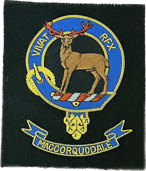 MacCorquodale Scottish Clan Embroidered Crest