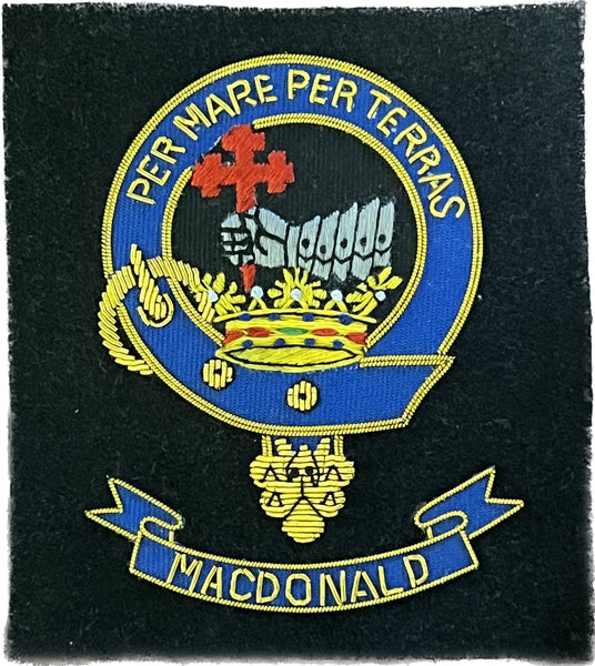 MacDonald (Clan Donald) Scottish Clan Embroidered Crest