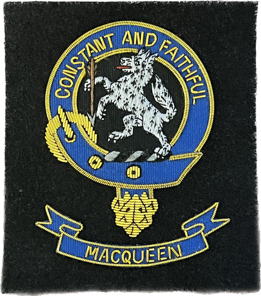 MacQueen Scottish Clan Embroidered Crest