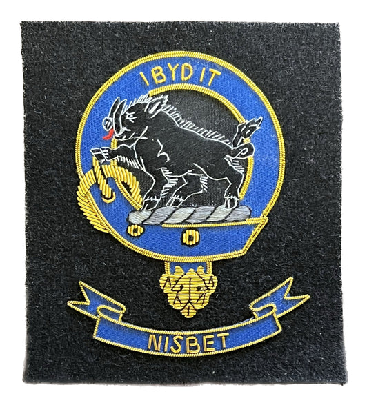 Nisbet Scottish Clan Embroidered Crest