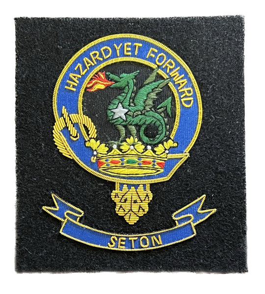 Seton Scottish Clan Embroidered Crest
