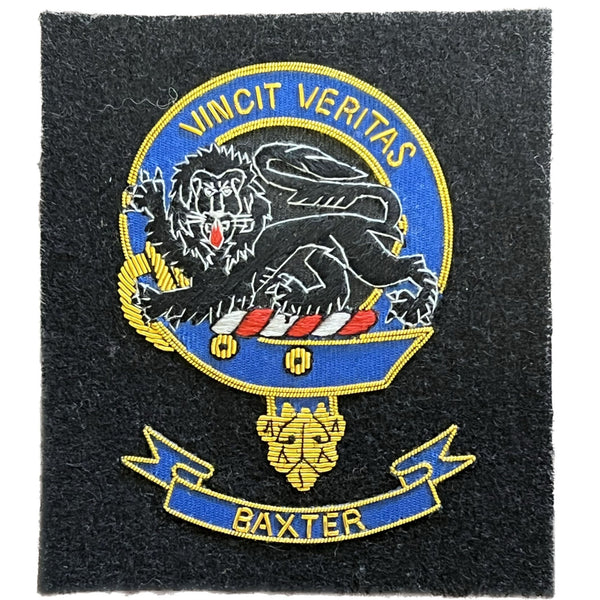 Baxter Scottish Clan Embroidered Crest