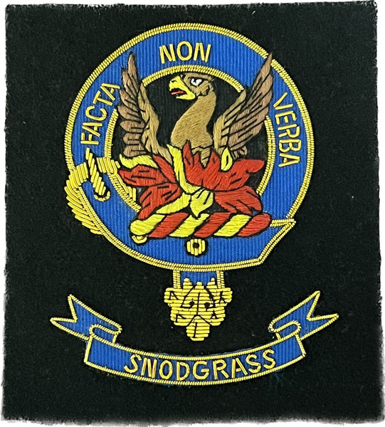 Snodgrass Scottish Clan Embroidered Crest