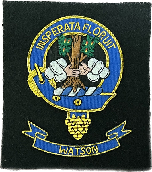 Watson Scottish Clan Embroidered Crest