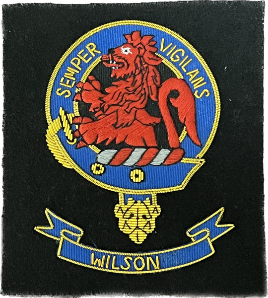 Wilson Scottish Clan Embroidered Crest