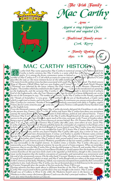 McCarthy Irish Family History