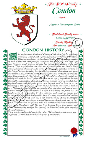 Condon Irish Family History