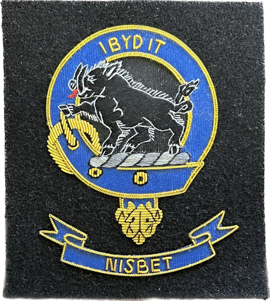 Nisbet Scottish Clan Embroidered Crest
