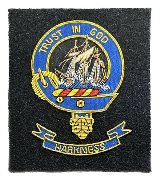 Harkness Scottish Clan Embroidered Crest