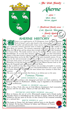 Aherne Irish Family History